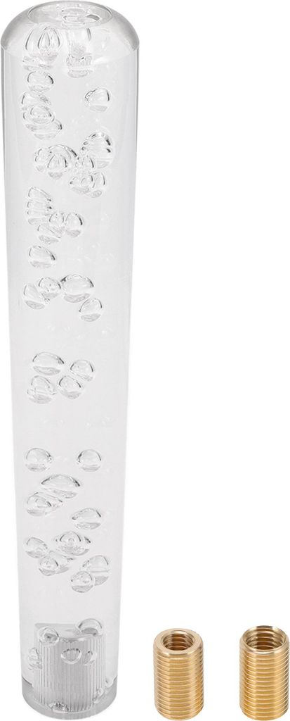 Zylindrischer Kristall 25cm Schaltknauf Universal Schalthebelknauf Acryl fš¹r Automatik- und Schaltfahrzeuge mit 2 Adaptern Klar 1 Set
