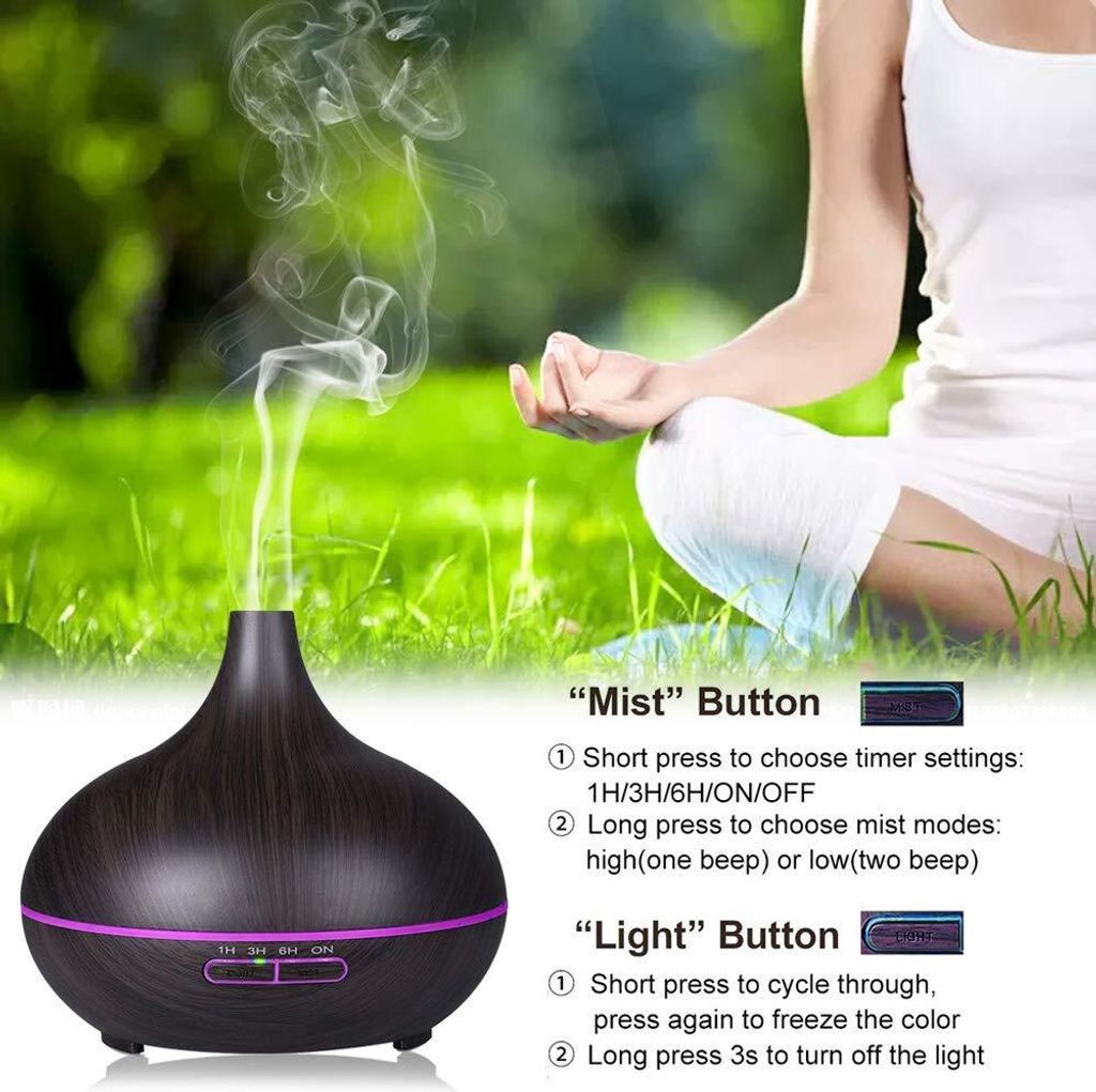 LED Ultraschall Luftbefeuchter, 500ml Aroma Diffuser, Produktbild 5