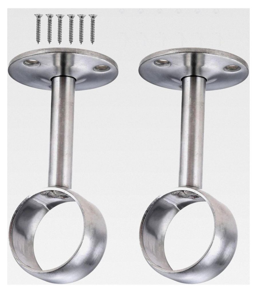32mm Gardinenstangenhalter aus Edelstahl für Bad, Balkon, Küche und Schrank