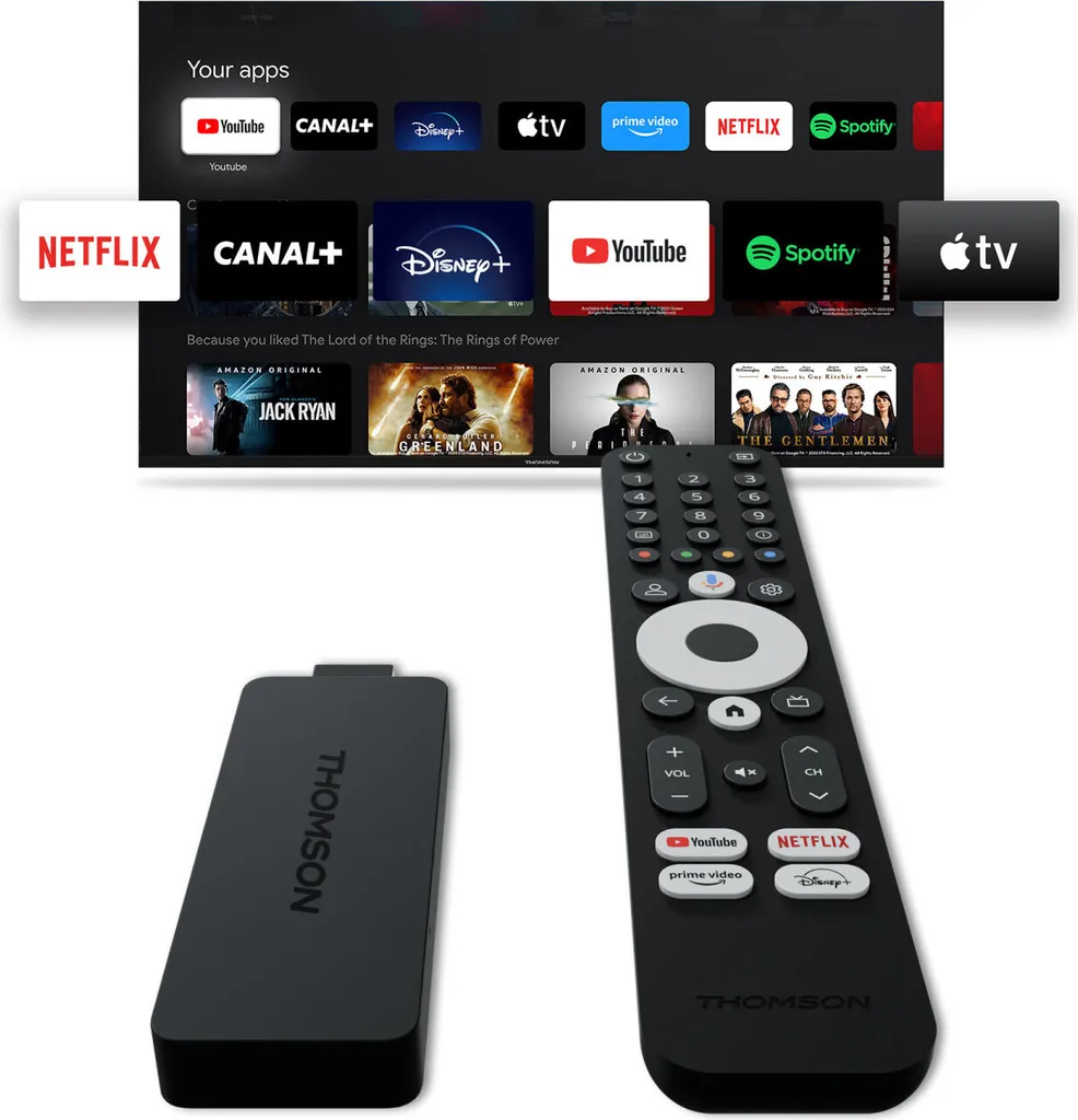Thomson Streaming Stick Google TV avec Bluetooth et Chromecast Intégré - 5