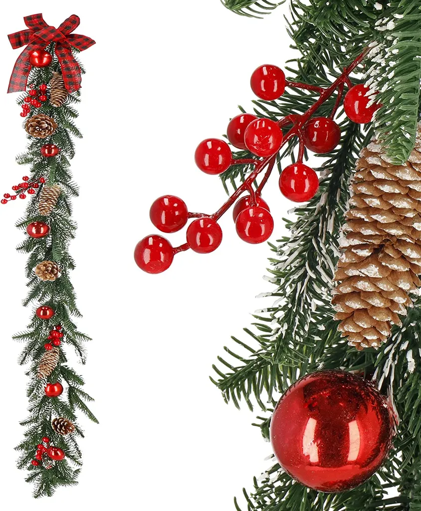 Guirlande Décorative 150 cm pour Cheminée et Escalier Style Hiver - 3