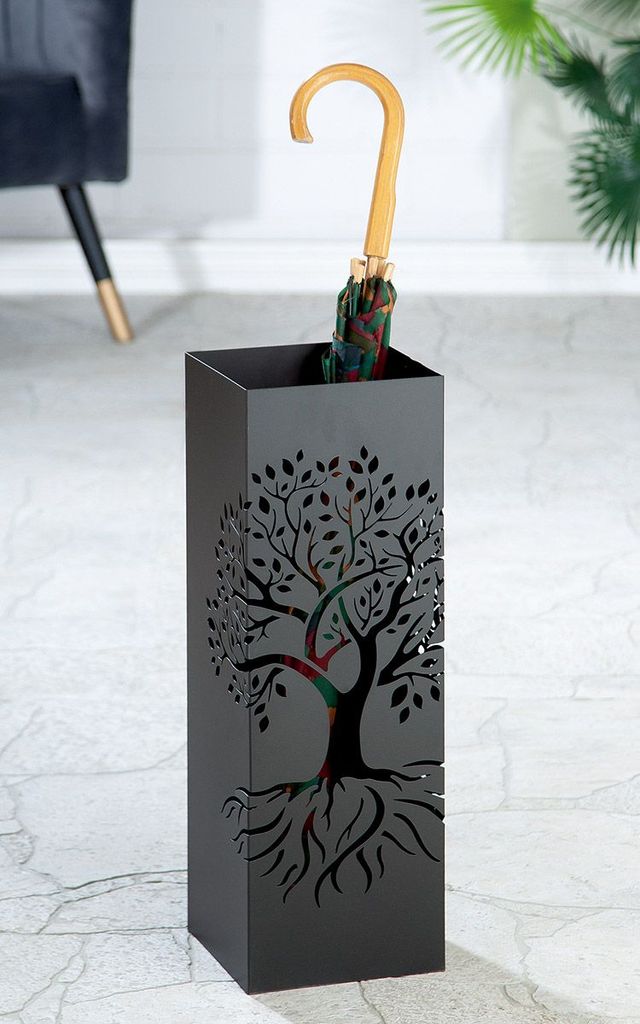 Gilde Schirmständer, "Lebensbaum", Lebensbaummotiv, Metall, Produktbild 
