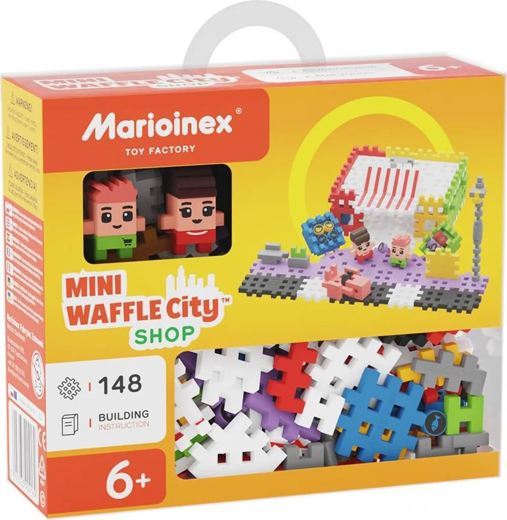 Jeu de construction Mini Waffle 148 pièces - Blocs souples et colorés