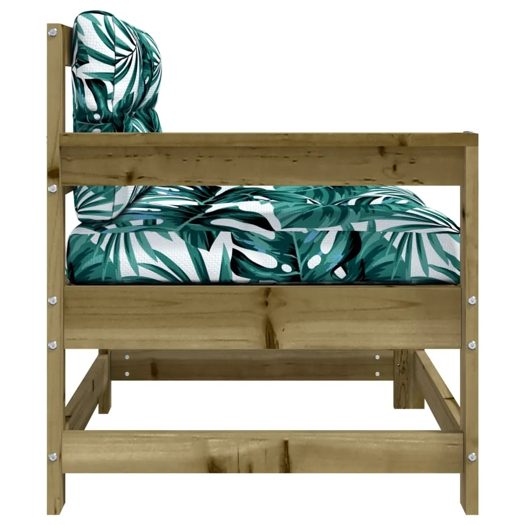 Sedia Esterno Legno Pino Impregnato The Living Store + Cuscino Soft - 4