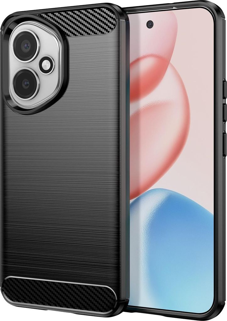 Avizar, Honor 400 Hülle Silikon Carbon Gebürstet, Schwarz
