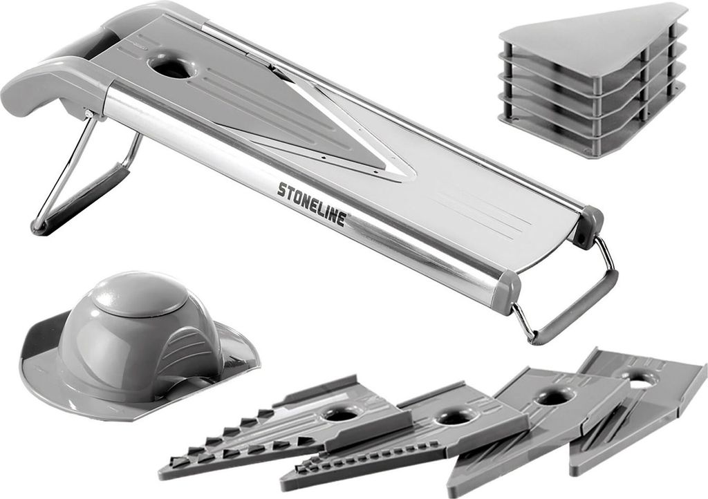 STONELINE® Gemüsehobel Set 9-teilig | Grau Produktbild 