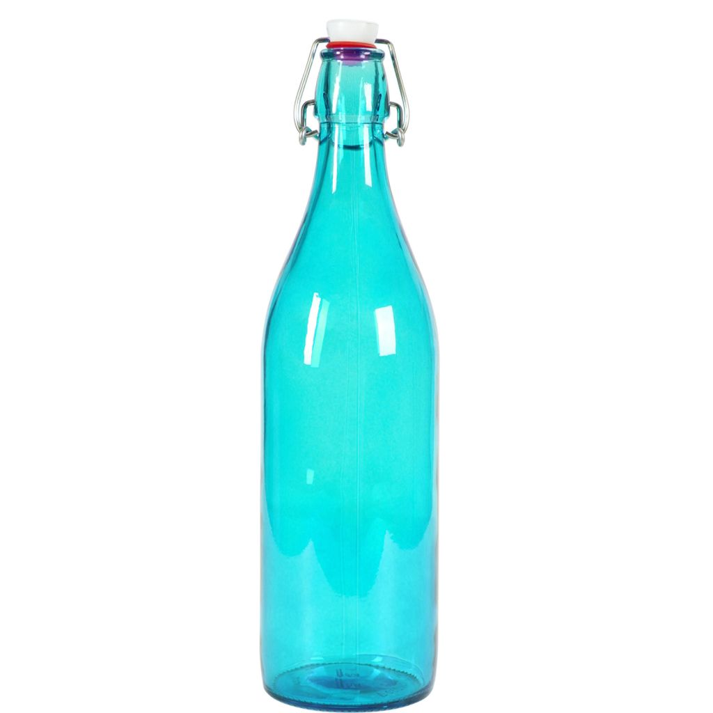 Bügelverschlussflasche Blau 1 Liter Giara Bormioli Rocco Flasche Trinkflasche 