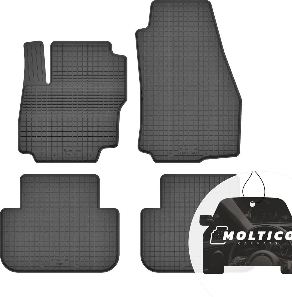 Tappetini Auto Gomma Ford C-MAX II 2010-2019 | Kit 4 Pezzi con Bordi