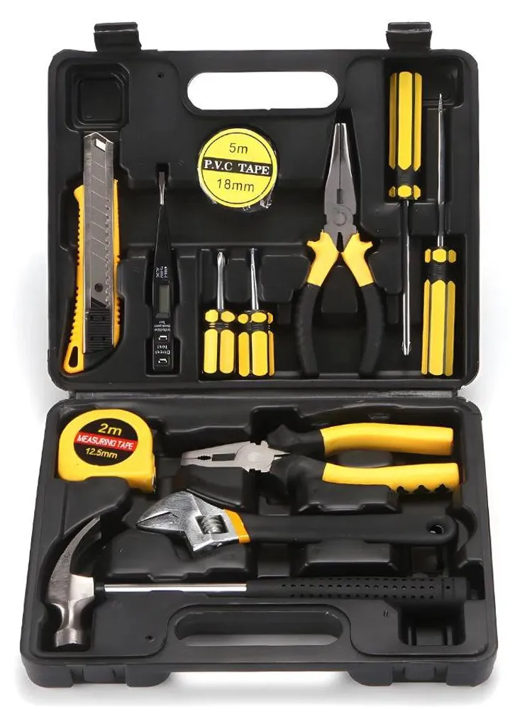 Boîte à outils complète W6512 dorée pour la mécanique auto