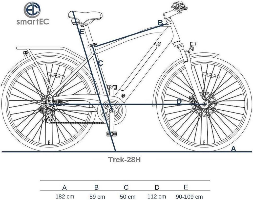 smartEC Trek-28H Trekking Pedelec/E-Bike 28 Zoll Produktbild 2