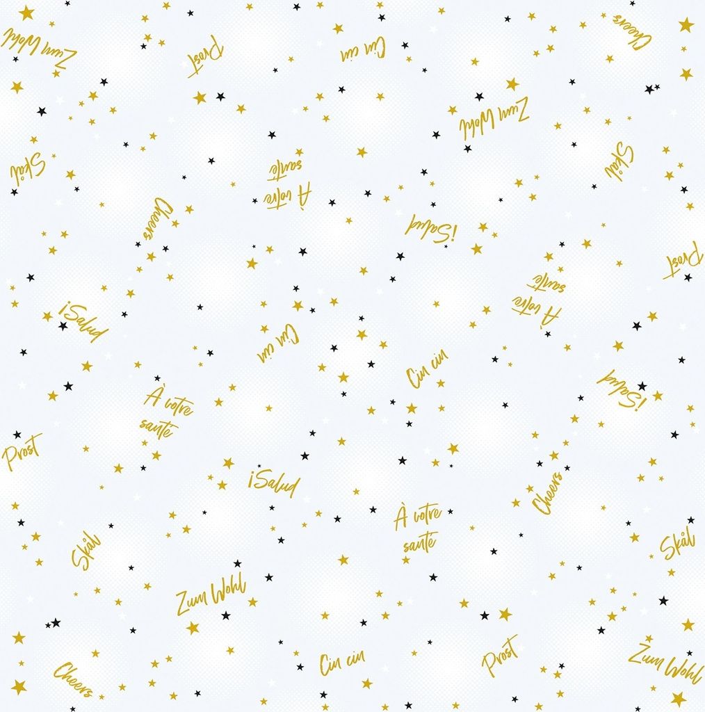 Airlaid Tischdecke Cheers, 80 x 80 cm, 20 Stück - Mank - Mitteldecke Silvester Party