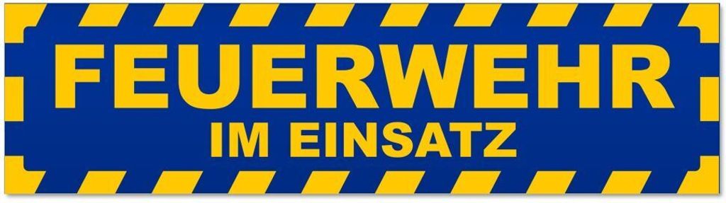 Kiwistar - Autoaufkleber - Blau - 45 x 12 cm - Feuerwehr im Einsatz gestreift - Hinweis Aufkleber Sticker für Auto, Kfz, Fahrrad, PKW, LKW
