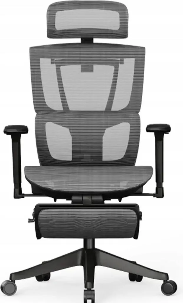 Siège de bureau ergonomique C7G-Air-Pro gris et noir pour le confort