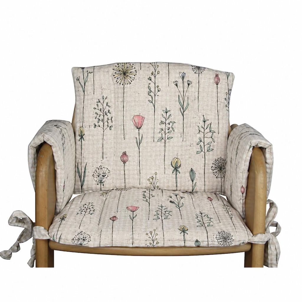 Sitzkissen Sitzverkleinerer Blumen beige für Produktbild 