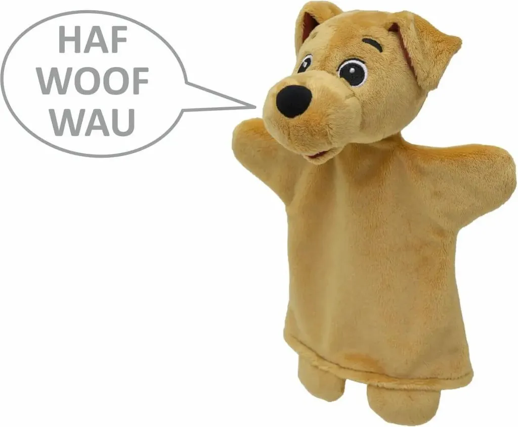 Chien marionnette interactif 26 cm avec aboiements et pattes