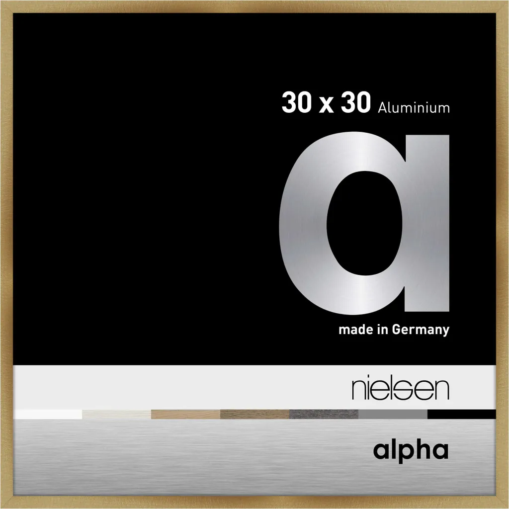 Cadre mural 30x30 cm pour exposition Nielsen Alpha aluminium ambre chic