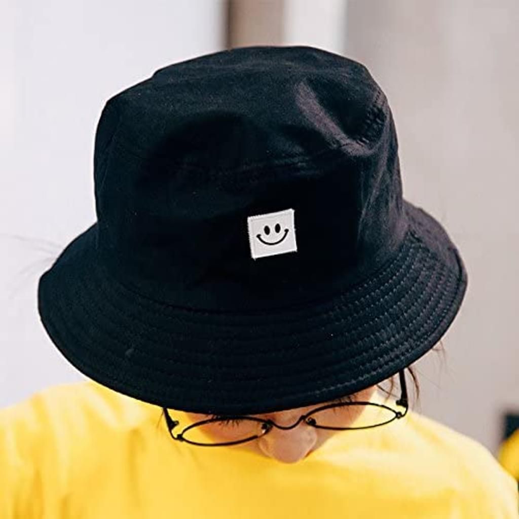 Doppelseitig Bucket Hat Herren Damen, Fischerhut Schwarz Produktbild 6