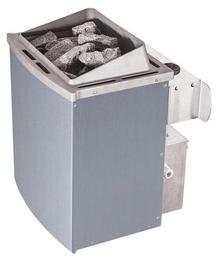 Premiumsauna Nuri 68mm Sparset inkl. 9 kW Saunaofen mit integrierter Steuerung