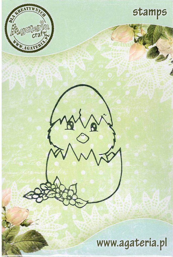 AGATERIA - Transparent Stempel Motivstempel Clear Stamp - Chicken in an egg ,Huhn im Ei