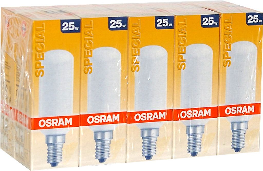 10 x OSRAM Röhre 25W E14 MATT Glühlampe Glühbirne 25 Watt Glühbirnen Glühlampen