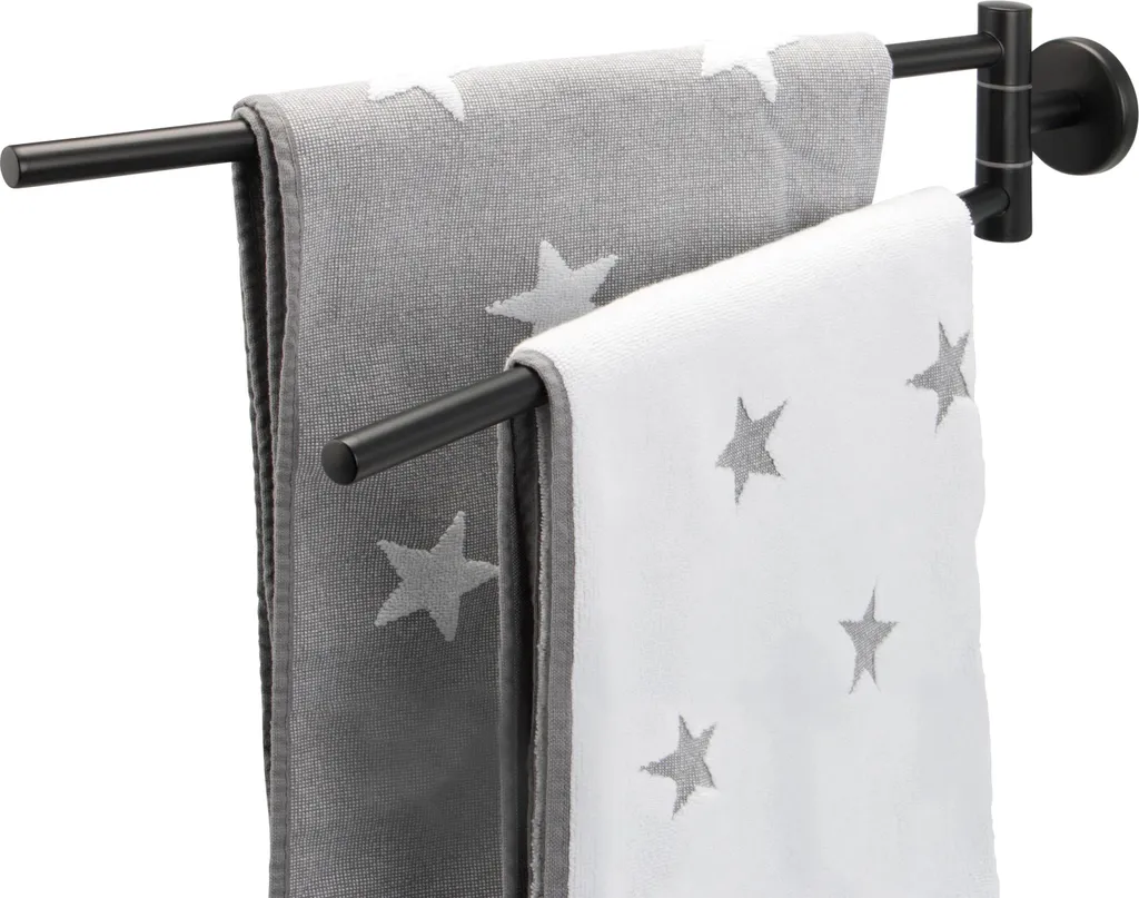 Portasciugamani Nero Opaco 60cm bremermann PIAZZA | Inco Design