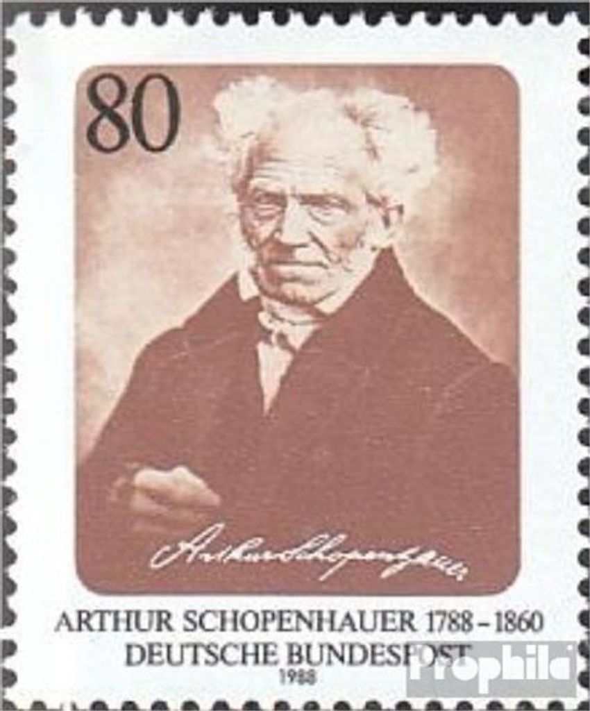 Briefmarken BRD (BR.Deutschland) 1988 Mi 1357 (kompl.Ausgabe) postfrisch 200.Geburtstag von Schopenhauer