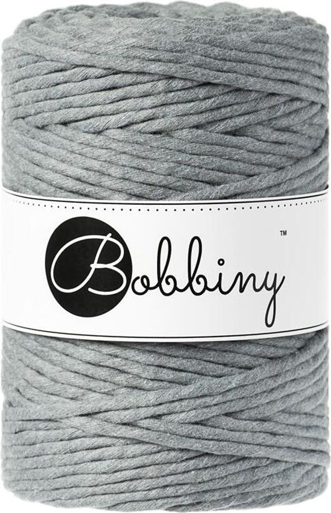 Bobbiny Macrame Cord 5 mm 100 m Steel Schnur