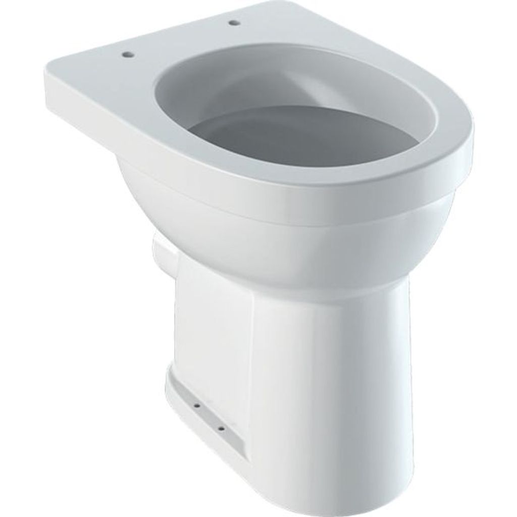 Geberit Stand-Flachspül-WC RENOVA COMFORT erhöht, barrierefrei, Abgang horizontal weiß