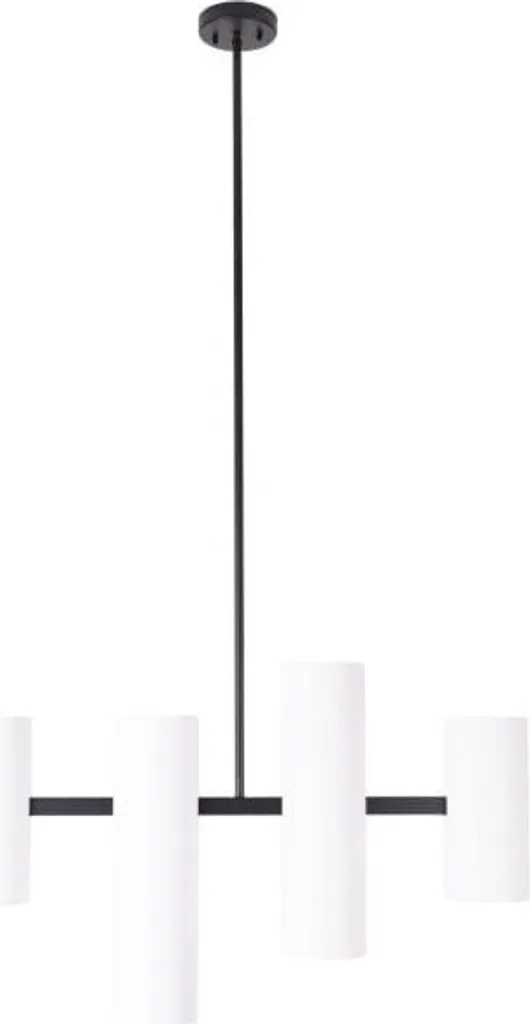 Lustre Minimaliste en Métal Blanc 145cm LAXER 4 Lumières GU10 IP20