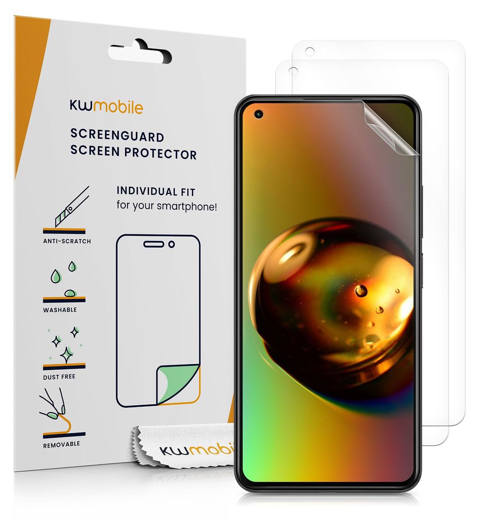 kwmobile 3x Displayschutzfolie kompatibel mit Xiaomi 11 Lite (5G) NE / Mi 11 Lite (5G) Folie - klare Schutzfolien Set in transparent