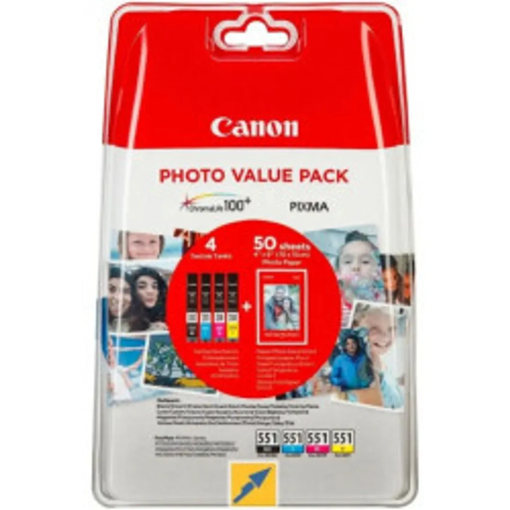 Convenienza Multipack Canon CLI-551 - Kit 4 Colori Risparmio Sicuro - 2