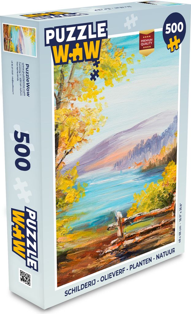 MuchoWow Puzzle 500 Teile Malerei - Ölgemälde - Pflanzen - Natur - Denken - Spiel - Toy