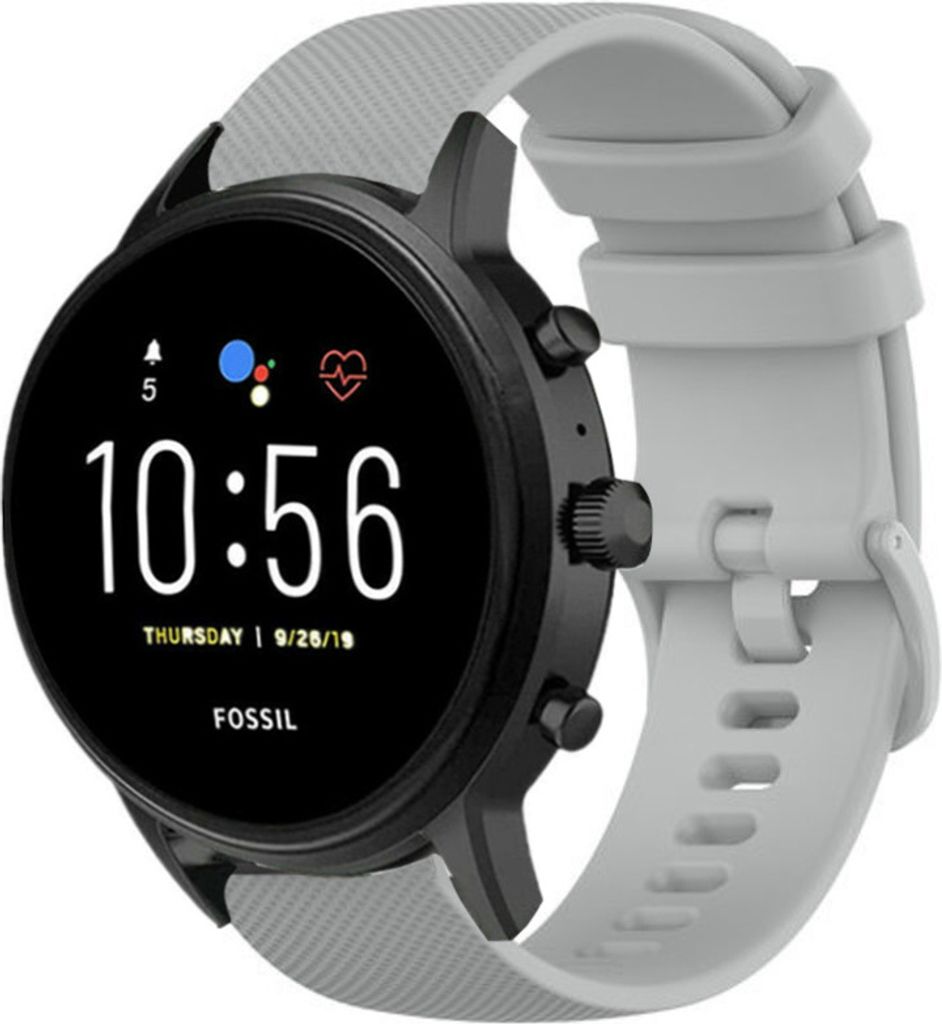 Strap-it Fossil Gen 5 Luxus-Silikonarmband (Grau)