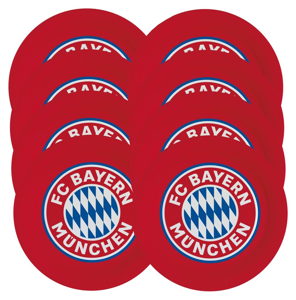 Amscan 9906506 - FC Bayern München - Pappteller (8 Stück, Produktbild 