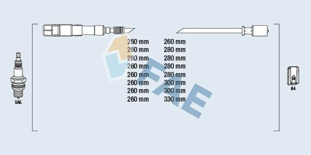 Câbles d'allumage FAE 85054 pour Mercedes Classe C W203 et E W211