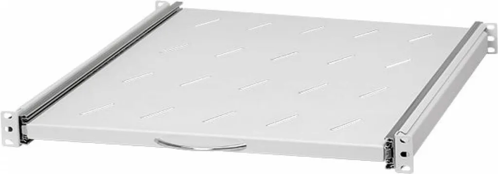 Étagère télescopique 19 pouces 1U 550mm gris acier haute résistance