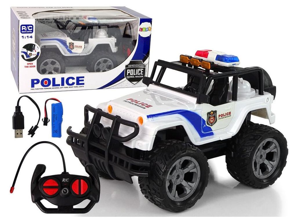 Auto R/C Polizei Jeep 1:14 Ferngesteuert Lichteffekte Produktbild 