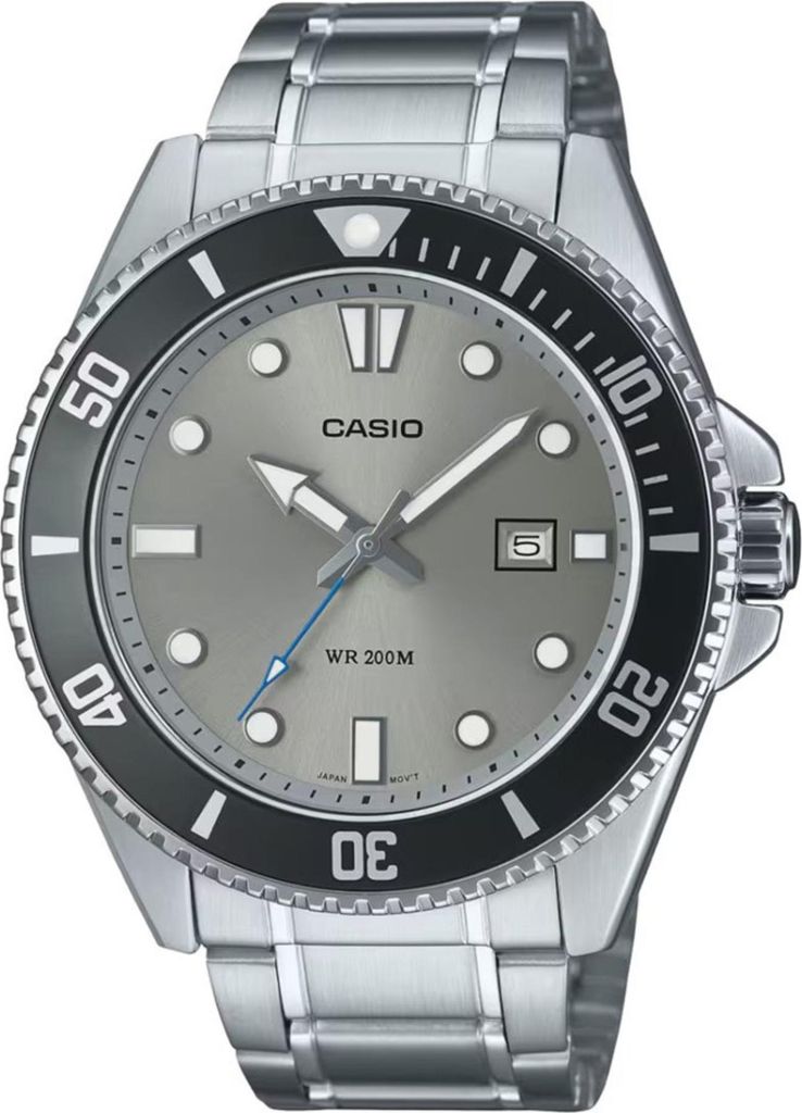 A close-up studio shot of a men's wristwatch.