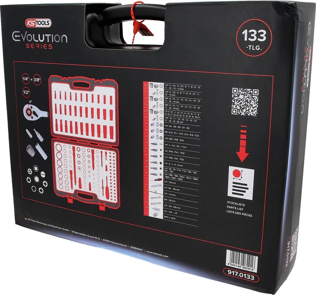 Mallette de douilles complète 133 pièces KS-Tools 917.0133 multi-usage