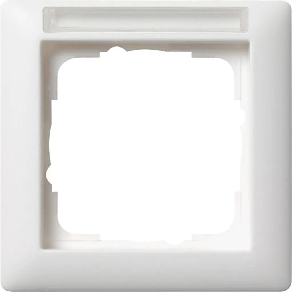 Plaque de Finition Gira 1 Poste Blanc Brillant avec Champ d'Écriture