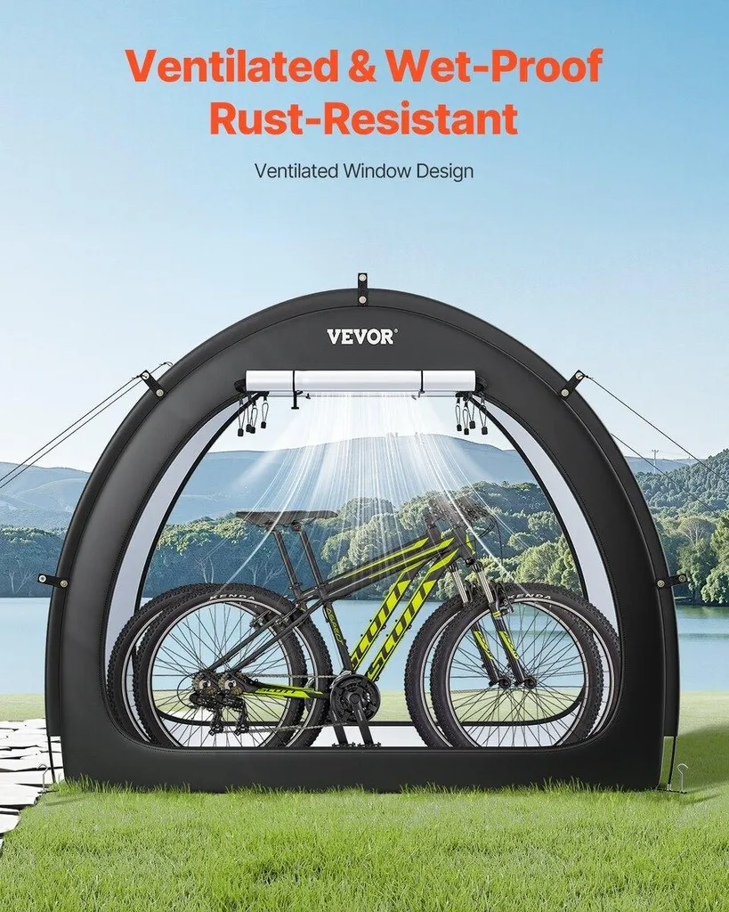Housse de protection vélo extérieure rigide en forme d'éventail 2m - 6