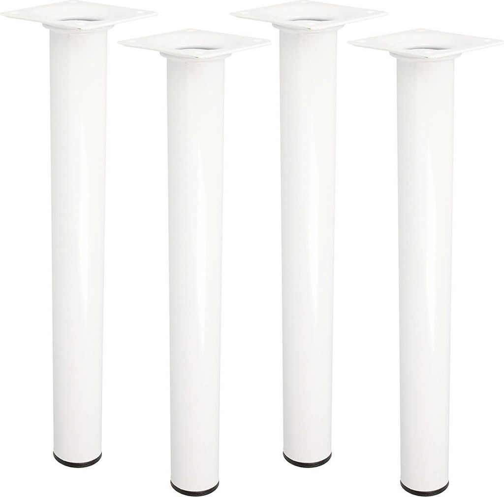 4er Set Möbelstützen Weiß Möbelbeine Höhe 350mm Möbelfüße Produktbild 