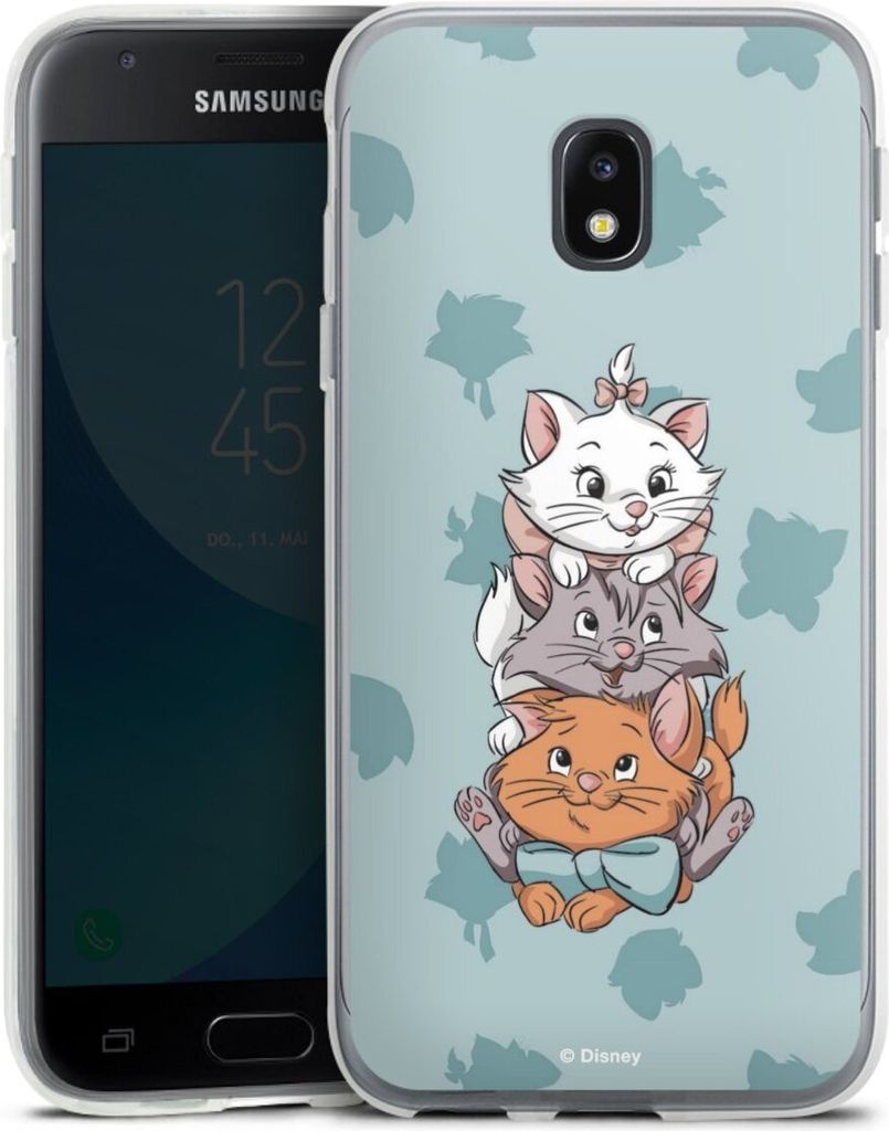 DeinDesign Handyhülle für Samsung Galaxy J3 (2017) Silikon Hülle Case Smartphone Schutzhülle Aristocats Disney Katze