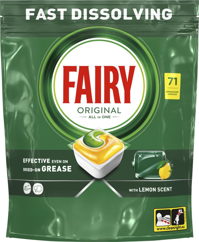 Fairy Original All In One Kapsułki do zmywarki Cytryna 71 Zdjęcie produktu 