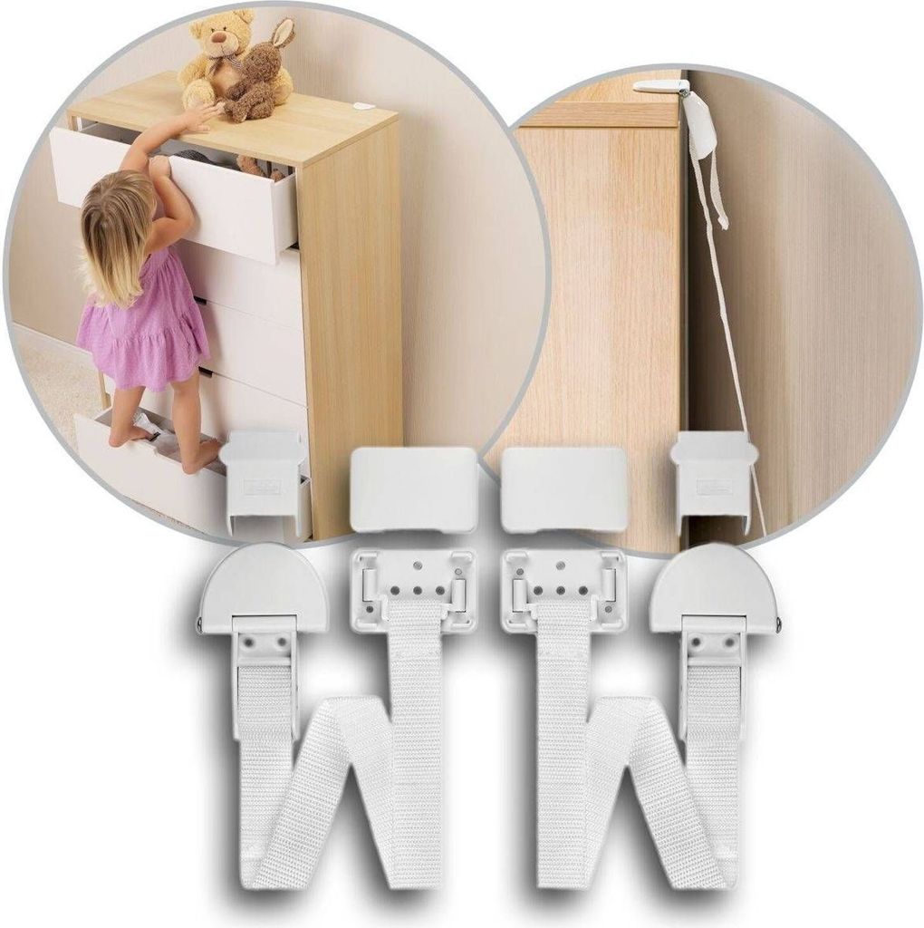 reer Möbel-Kipp-Sicherung, clevere Wand-Befestigung für Möbel, vom schwäbischen Kindersicherheits-Experten