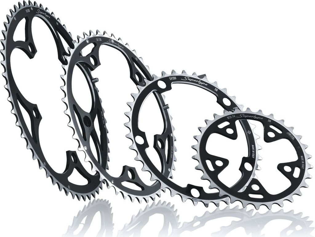 Miche CGSULB3548B00 Supertype Kettenblatt BCD 135CA außen 48Z 9/10-fach Campagnolo, schwarz