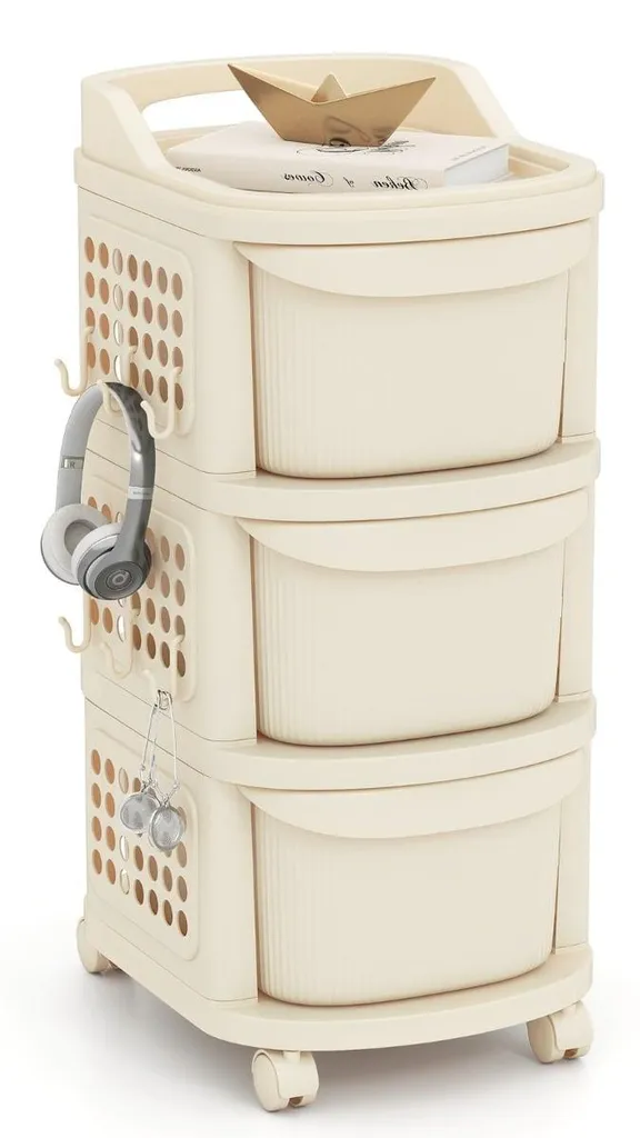 Organisateur mobile pour atelier et bureau avec 3 tiroirs et rangements