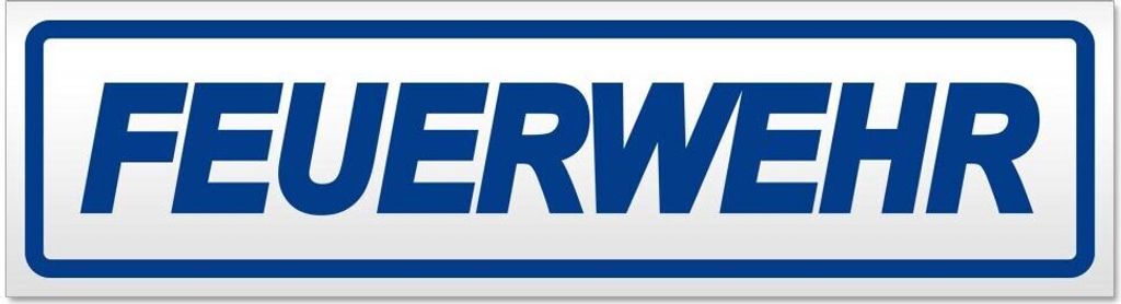 Kiwistar - Autoaufkleber - Verkehrsblau - 20 x 5,3 cm - Feuerwehr Motiv 3 - Hinweis Aufkleber Sticker für Auto, Kfz, Fahrrad, PKW, LKW