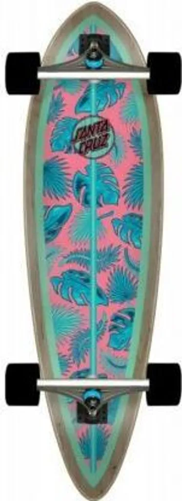 Longboard Santa Cruz Cabana Dot Pintail bleu 9.2 sans vibrations