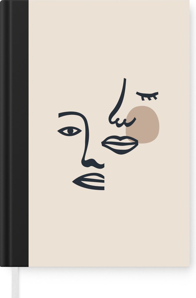 MuchoWow Notizbuch Tagebuch Haushaltsbuch Notebook A5 Pastell - Farbe - Beige - Notizblock - Notizheft - Notebook - Schreibblock - Papier